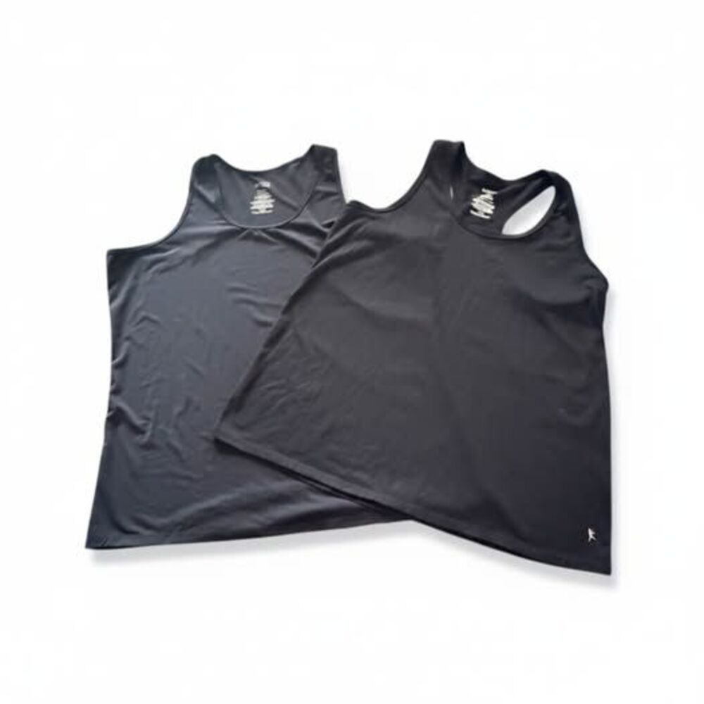 Danskin Women’s XL Black Tank Tops Pair Workout Athletic